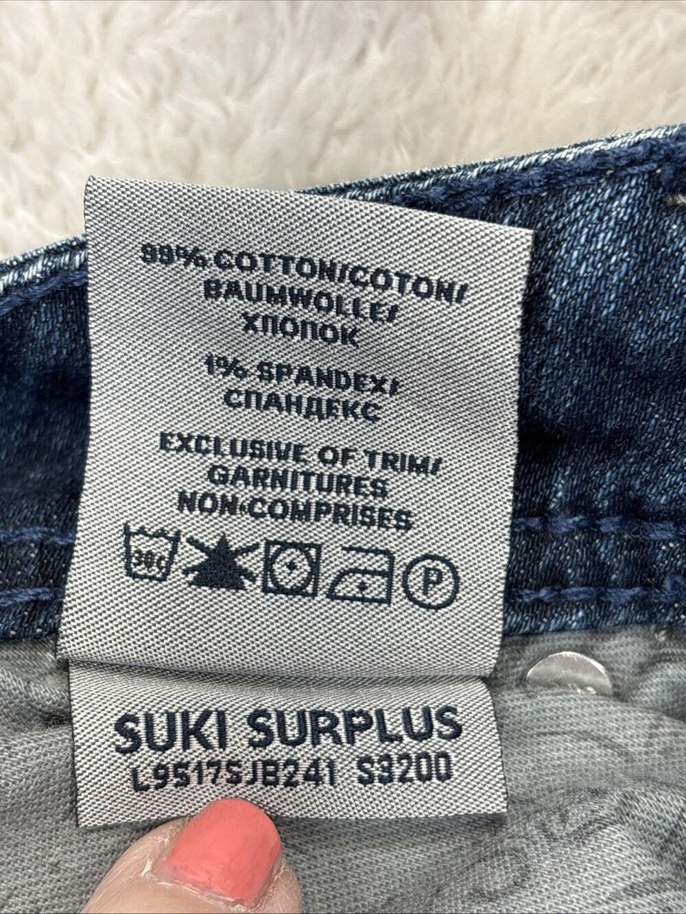 Silver Suki Surplus Low Rise Bootcut Jeans Womens 25x30 Blue Outline Stitch - Picture 6 of 14